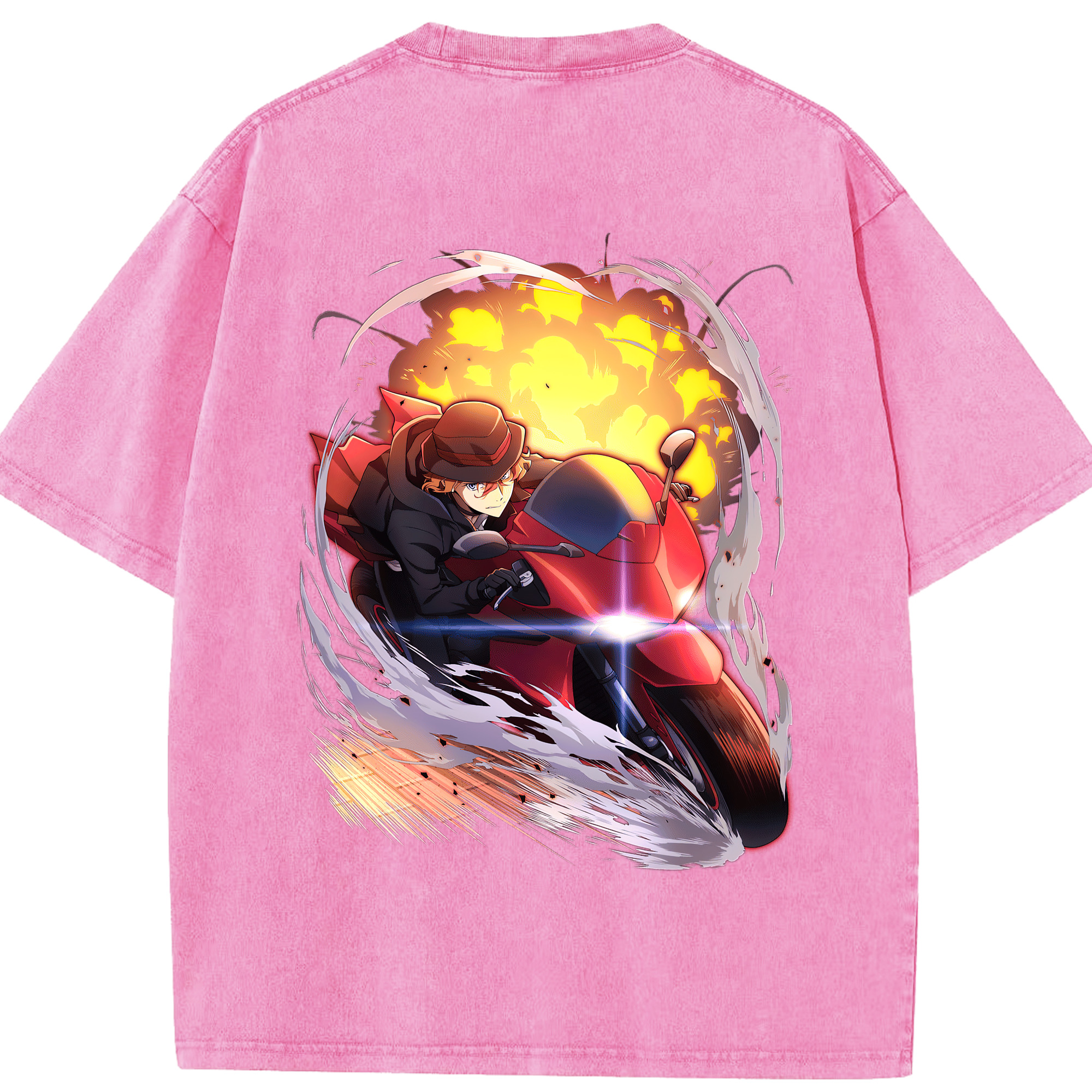 （画像用） 文豪ストレイドッグス Bungo Stray Dogs 綿100% ヴィンテージ風 半袖Tシャツ（背面プリント）